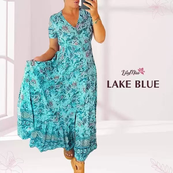 (💃Hot Sale - 43% OFF🔥)Floral print v-neck dress