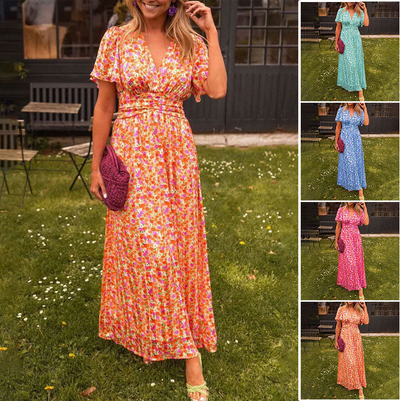Eleona | Graceful Charm V-Neck Dress