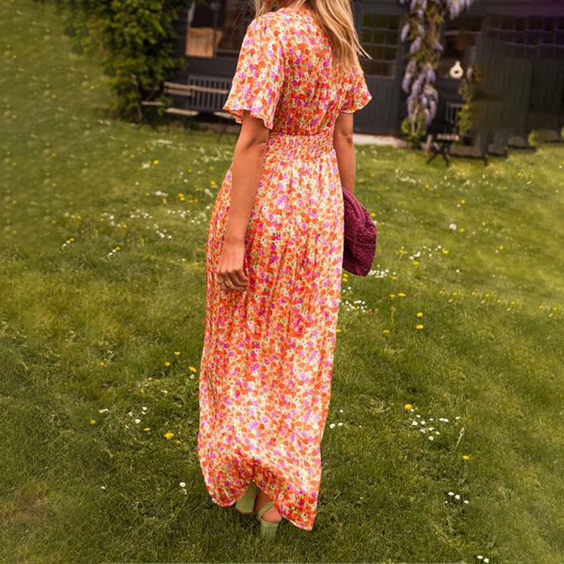 Eleona | Graceful Charm V-Neck Dress